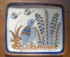 Vintage El Palomar Ken Edwards Tonala Stoneware Serving Tray Bird Plate 8x7 picture