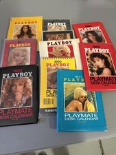 Playboy Playmate Desk Calendar LOT of 10 Vintage 1964 1971 1973 1980 1984-1995 picture