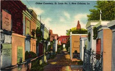 Vintage Postcard- Oldest Cemetery, New Orleans, LA. Early 1900s picture