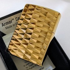 ZIPPO Gold Plated 162G-2DC Diamond Cut Armor lighter picture