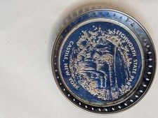 Vintage Aluminum Tin Drink Coaster Letchworth State Park Castile New York picture