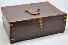 Antique Wooden Very Fine Merchants Cash Chest Box Original Hand Crafted Inaly picture