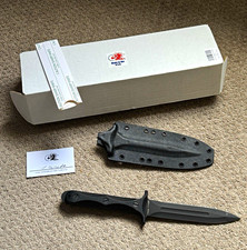 NEW - Rick Hinderer Knives EK Dagger 01 Tool Steel Spear Point, Black Micarta picture