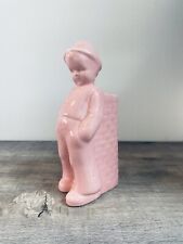 Vintage Pink Dutch Boy Planter, CCP, Cameron Clay Products, USA Pottery picture