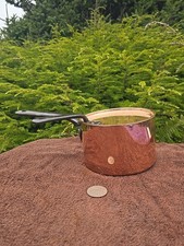 Outstanding Antique English Copper Saucepan w Matching Original Lid☆Old Copper picture