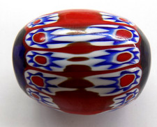 One of a Kind RARE Chevron Mosaic  African  Trade Bead     W10  #1 picture