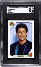 1988 ROB LOWE Trading Card Ediciones Este Tele Banco SGC 8.5 Pop 1 picture