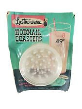 NIB VTG Vintage Lustro Ware Hobnail Coasters -Original Package Set of 8 Plastic picture