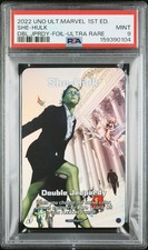 2022 Uno Ultimate Marvel She-Hulk Double Jeopardy Foil Ultra Rare PSA 9 Top Pop picture
