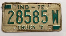 1972-1993 Vintage Indiana Truck And Car License Plates 17 Total Plates picture