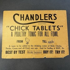 Vintage Chandler Chick Tablets Cardstock Print Dairy Advertising 17x13 St. Louis picture