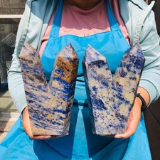 1720g+1730g Natural Blue‑Vein Stone Multi‑Point Tower Crystal Healing MH2236 picture