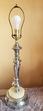 Vintage Art Deco Chrome Table Lamp General Electric 1930s 40s Hollywood Regency  picture