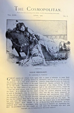 1901 Actrss Sarah Bernhardt illustrated picture