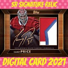Topps nhl skate carey price panels wood signature relic digital card 2021 picture