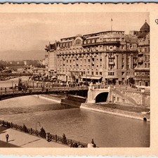 c1930s Vienna, Austria Danube Canal Bridge Ornate Building Tram Third Reich A353 picture