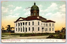 Antique Florida Postcard MIAMI Court House 1907 picture