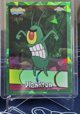 2025 Topps Chrome SpongeBob Sapphire Plankton #29 Green /99 picture