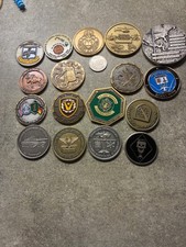 vintage military lot of challenge coims  picture