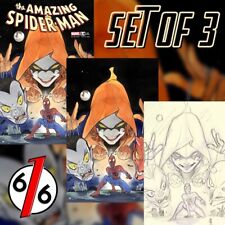 🔥🕷 AMAZING SPIDER-MAN #14 MOMOKO 616 Trade & Virgin & Sketch Variant Set picture