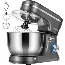 VH1566-GY 4.75 Quart Stand Mixer 8 Speed Electric Kitchen Mixer with Be picture