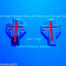 sleeves and collar Sir Knight Templar Silver Crosses With rays {one pair} York R picture
