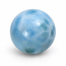 Authentic sky blue Dominican Larimar bead 10.7mm picture