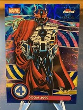 Doom 2099 # /150, 2026 Topps Finest Fantastic Four Negative Zone Blue Near Mint+ picture