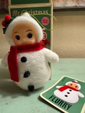 Mr Christmas Mystery Mini Elf Ornament Flurry Snowman Series 1 Collectible picture