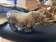 Vintage Brass Rhinoceros Figurine picture
