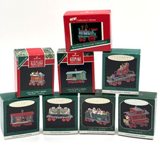 Hallmark Miniature Ornament Series NOEL R.R. Lot Of 8: #1,2,4,5,6,7,9,10 picture