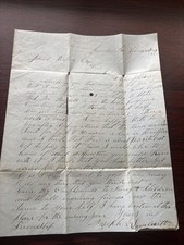 Letter To Josiah Perkins 1852 picture