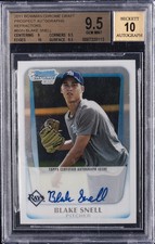2011 BOWMAN CHROME DRAFT PROSPECT REFRACTORS BLAKE SNELL /500 BGS 9.5 AUTO 10 picture