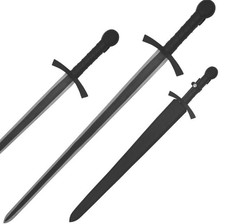 Medieval Warrior Handmade Viking Style Sword-Leather Wrapped Steel Handle+Sheath picture
