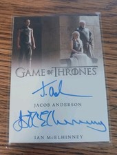 Game of Thrones The Complete Vol. 2 Jacob Anderson Ian McElhinney Dual Autograph picture