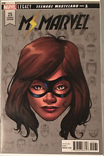 Ms Marvel 25 NM- Variant Headshot Kamala Kahn Marvel Comics 2018 picture