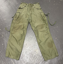 Vintage 1951 US Army Pants 34x31 Korean War WWII 40s 50s Thrashed Cargo Trousers picture