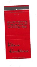 Kleine Konditorei - Cafe - Restaurant - N.Y. C. Matchcover 234 E. 86th ST. picture