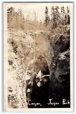 Canada Postcard Maligne Canyon Jasper Park 1947 Vintage Posted RPPC Photo picture