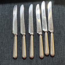 Vintage Sta-Brite Hollow Handle Stainless Steel Dinner Knives - Set of 6** picture