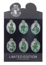 6 Pin Haunted Mansion Glow In The Dark Portraits Disney Trading Pins On Card New picture