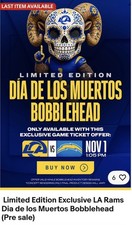 Limited Edition Exclusive LA Rams Dia de los Muertos Bobblehead (Pre sale) picture