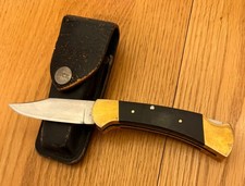 RARE VINTAGE EARLY ISSUE BUCK MICARTA 112 KNIFE USED N5 picture