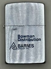Vintage 1990 Bowman Distribution Barnes Group Chrome Zippo Lighter picture
