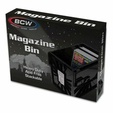 BCW Plastic Black Heavy Duty Acid Free Stackable Magazine / Document Storage Bin picture