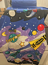 Vintage Crayola Rolle Polle Beach Towel w/ Attached Pillow Headrest 44” Space Th picture