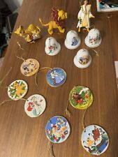 Disney Grolier Collectibles Tis the Season Disc Christmas Ornament Bell Lot picture