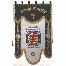 Knights Templar Banner - Machine Embroidery (36X48) picture