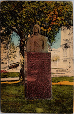 Le Havre France Gabriel Guérin Aviator Monument Postcard 1931 RPPC picture