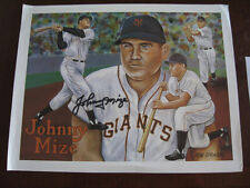 JOHNNY MIZE AUTOGRAPH ON NUMBERED PRINT 390/500 SIGNED IN BLACK INK WITH COA picture